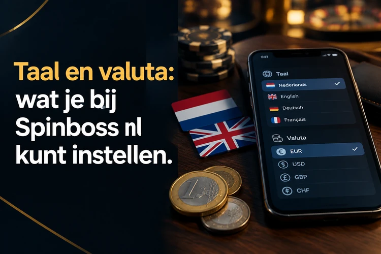 Taal en valuta: wat je bij Spinboss nl kunt instellen