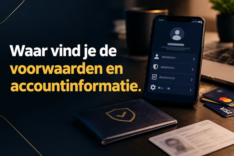 Waar vind je de voorwaarden en accountinformatie